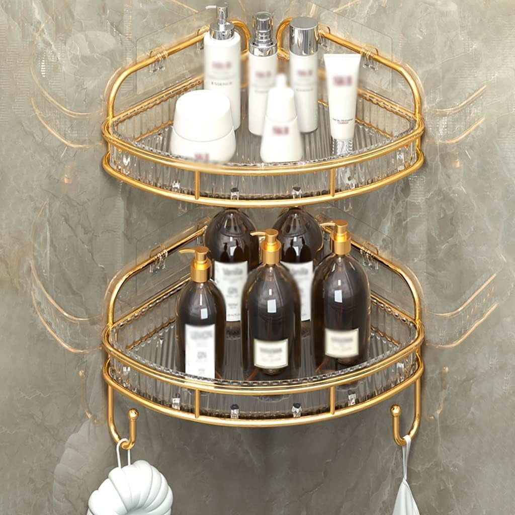 Shower Shelf No Drilling Corner Acrylic Shower Basket Corner, 2 Pack Shower Shelf Hanging for Tile Walls, Wall Mounted Transparent Shower Shelves for The Shower & Kitchen - Walmart.com