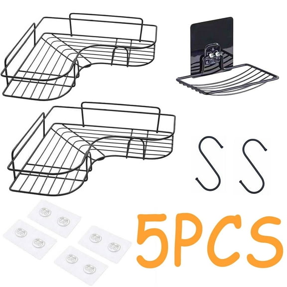 Shower Shelf Holder Bathroom Holder Corner Shower Caddy for Kitchen Bathroom Shower Storage 5PCS