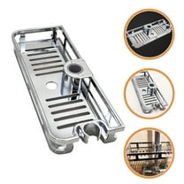Shower Shelf for Slide Bar Bathroom Shower Rack Organizer Toiletries Holder