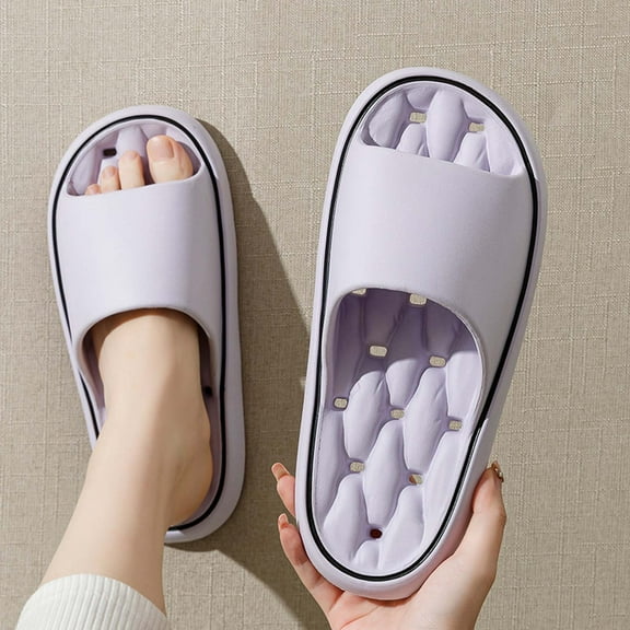 Shower Shoes Men Quick Drying Women Shower Sandals Non- House Slippers (Purple 7)