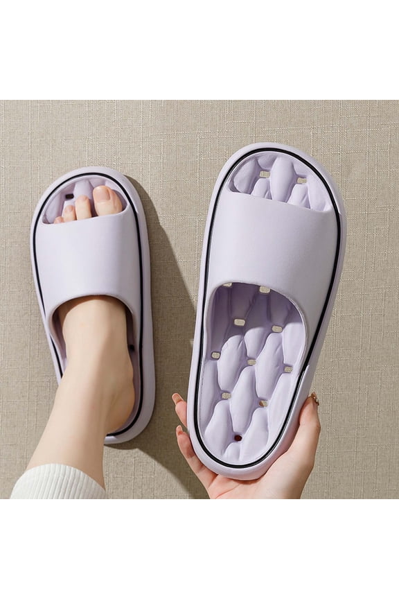 Shower Shoes Men Quick Drying Women Shower Sandals Non- House Slippers (Purple 8)