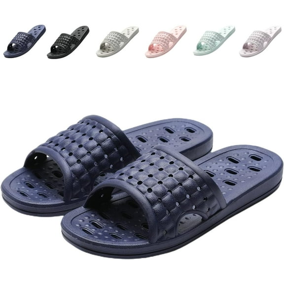 Shower Shoes Quick Dry Non-Slip Bathroom Slippers for Men Women Dorm Home Slides