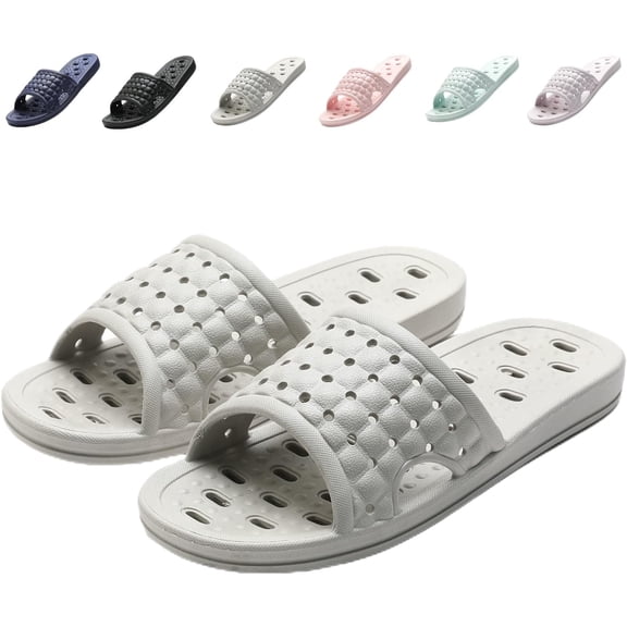 Shower Shoes Quick Dry Non-Slip Bathroom Slippers for Men Women Dorm Home Slides