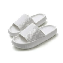 Shower Shoes Slides Sandals Women Men House Slippers, Size W 11.5-12.5, M 10-11, White 44-45