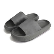 EV SPACES Shower Shoes Slides Sandals Women Men House Slippers, Size W 10-11, M 8.5-9.5, Orange 42-43