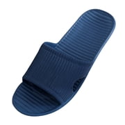 Shower Shoes for Men, Anti Slip Quick Drying Lightweight Slides for Bathroom Beach Pool Gym, Waterproof Open Toe Comfy Indoor Slippers