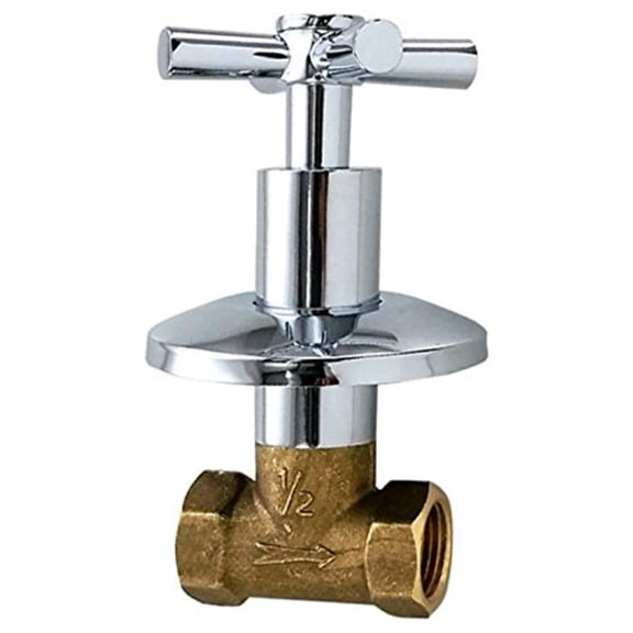 Shower Shut Off ,Water Flow Control Straight Replacement Part Concealed with Cross Handle Shut off Water Pressure Regulator,Bathroom Shower Pipe 1Pcs,