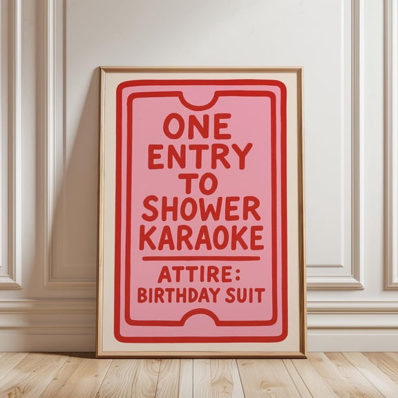 Shower Singing Bathroom Poster