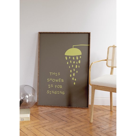 Shower Singing Shower Singing Gallery Wall Decor Unframed Paper Print