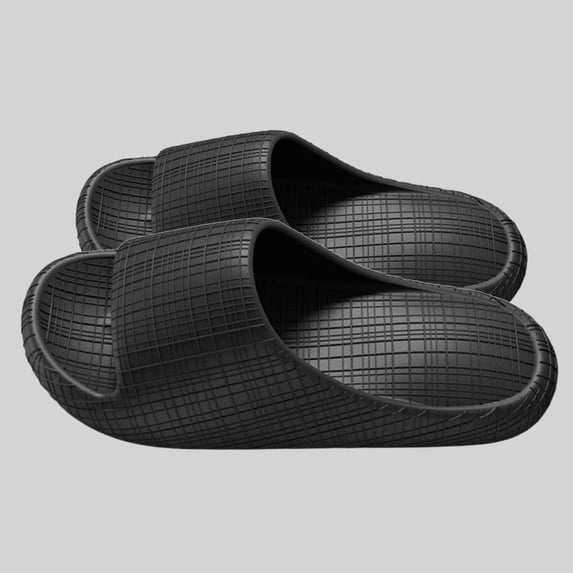 Shower Slides For Men Summer Thick Sole Bathroom Slippers Indoor House Shoes Anti Slip Pool Casual Quick Dry Daily Comfort Footwear All Day Home Comfort Black 9-9.5