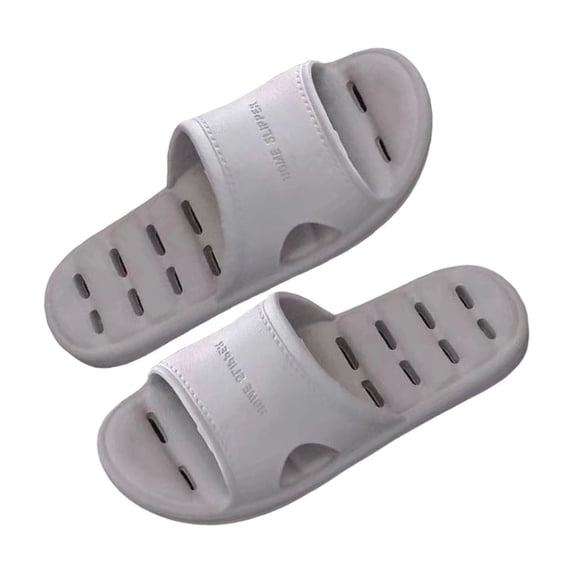 Shower Slippers Shoes for Women Men Quick Drying Non-Slip Shower Sandals Comfortable Holes House Bathroom Pool Gym College Dorm Slides Gray 10-10.5