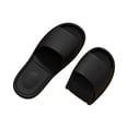 thumbnail image 1 of Shower Slippers for Women Foldable Slippers Lightweight EVA Non-Slip Quick-Drying Water-Resistant Portable Comfortable Bathroom Spa Hotel Travel Footwear,Black 44(US-9.5), 1 of 4