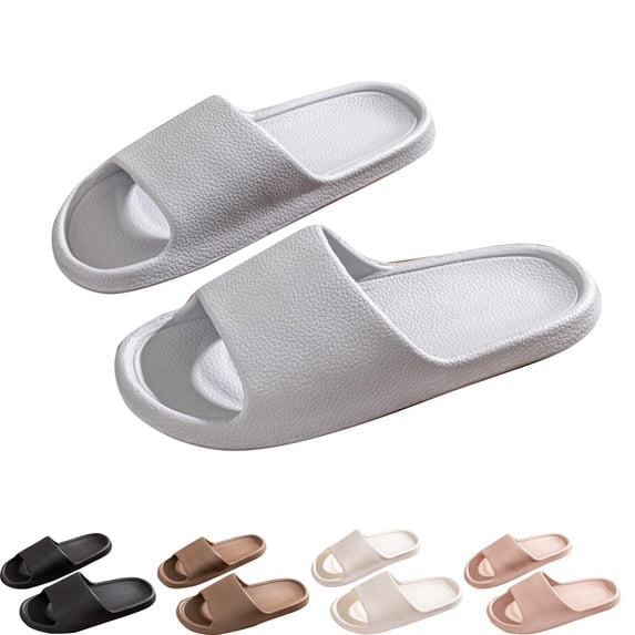 Shower Slippers for Women and Men, Bathroom Shoes Home Beach Wear Slides Pool Sandals, Non-Slip Lightweight Soft Sole Open Toe Slippers
