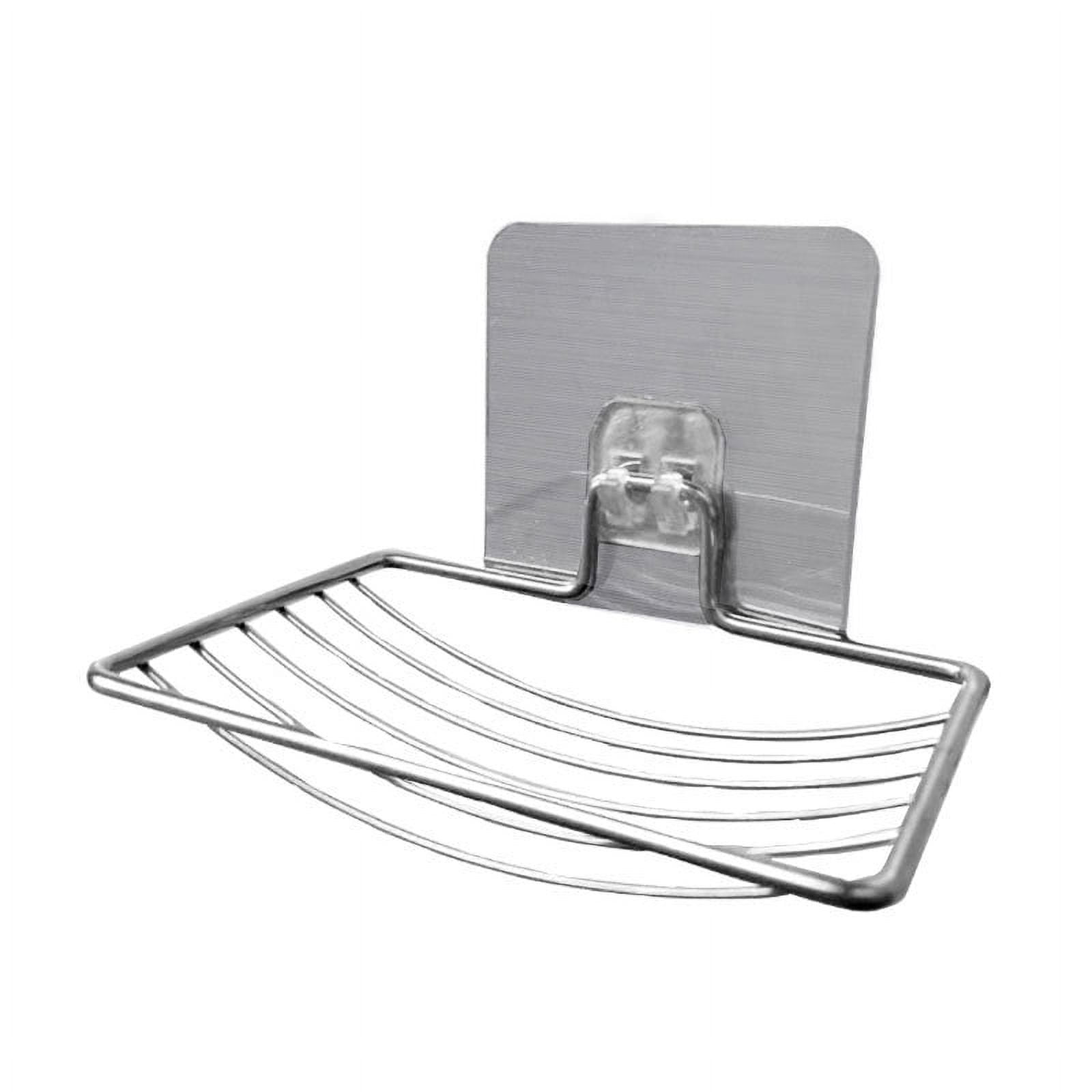 Shower Soap Dish, Stainless Steel Bar Soap Holder Wall Mounted, Self Adhesive Sponge Holder for ...
