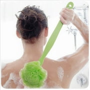 Shower Sponge Back Scrubber - Men & Women Long Handled Exfoliating Bath & Shower Body Brush - Handheld Luffa Pouf on a Stick for Body, Face Washing - Spa Wash