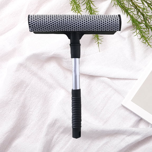 Baluue Window Wiper Multi-Purpose Squeegee Retractable Aluminum Alloy Rubber 1Pack 9.8 x 7.9in