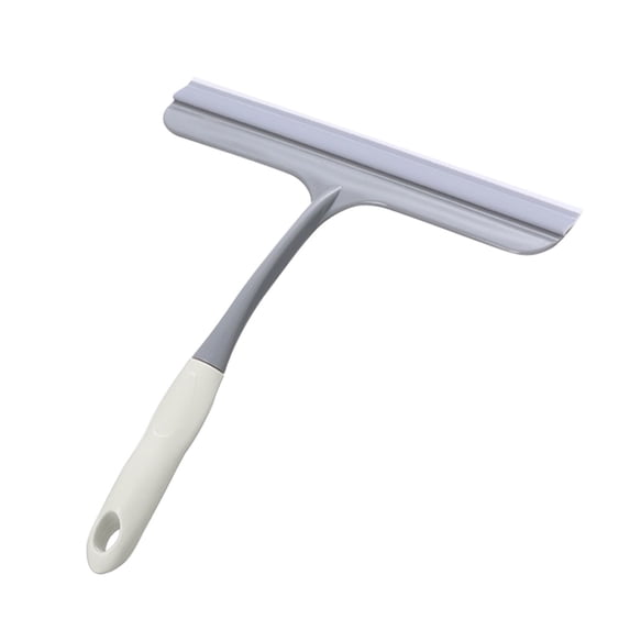 Shower Squeegee Cleaner for Glass Doors,Durable Anti-Skid Glass Wiper Cleaner with Hanging Loop,Household Window Cleaning Tool for Car Windshield, Mirror, Kitchen Bathroom Sink, 1Pc(Grey,10x8.7")