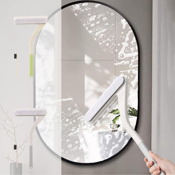 Shower Squeegee Cleaner Tool Mini Small Size for Bathroom Glass Mirror Tiles and Car Windows with Handle for Effortless Streak Free Cleaning for Daily Home Cleaning and Auto Detailing