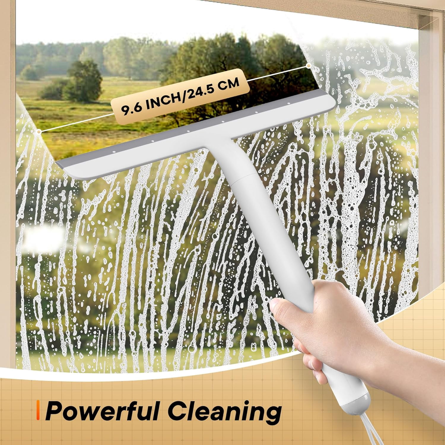 Wall Sweeper Shower Squeegee for Glass Doors, Mirrors, Tile, Walls, Window & Table ...