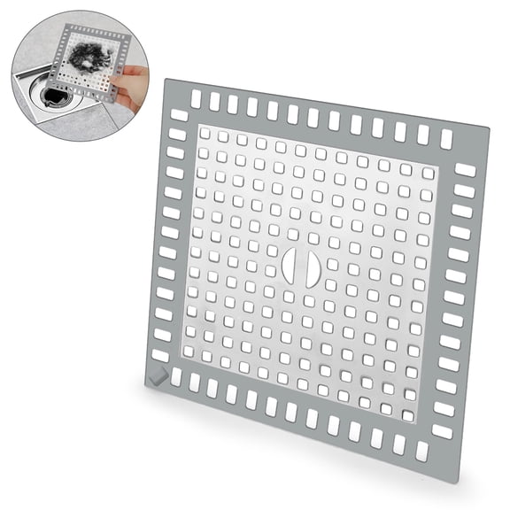 Shower Stall Drain Protector - 4.9" Hair Catcher for Bathroom