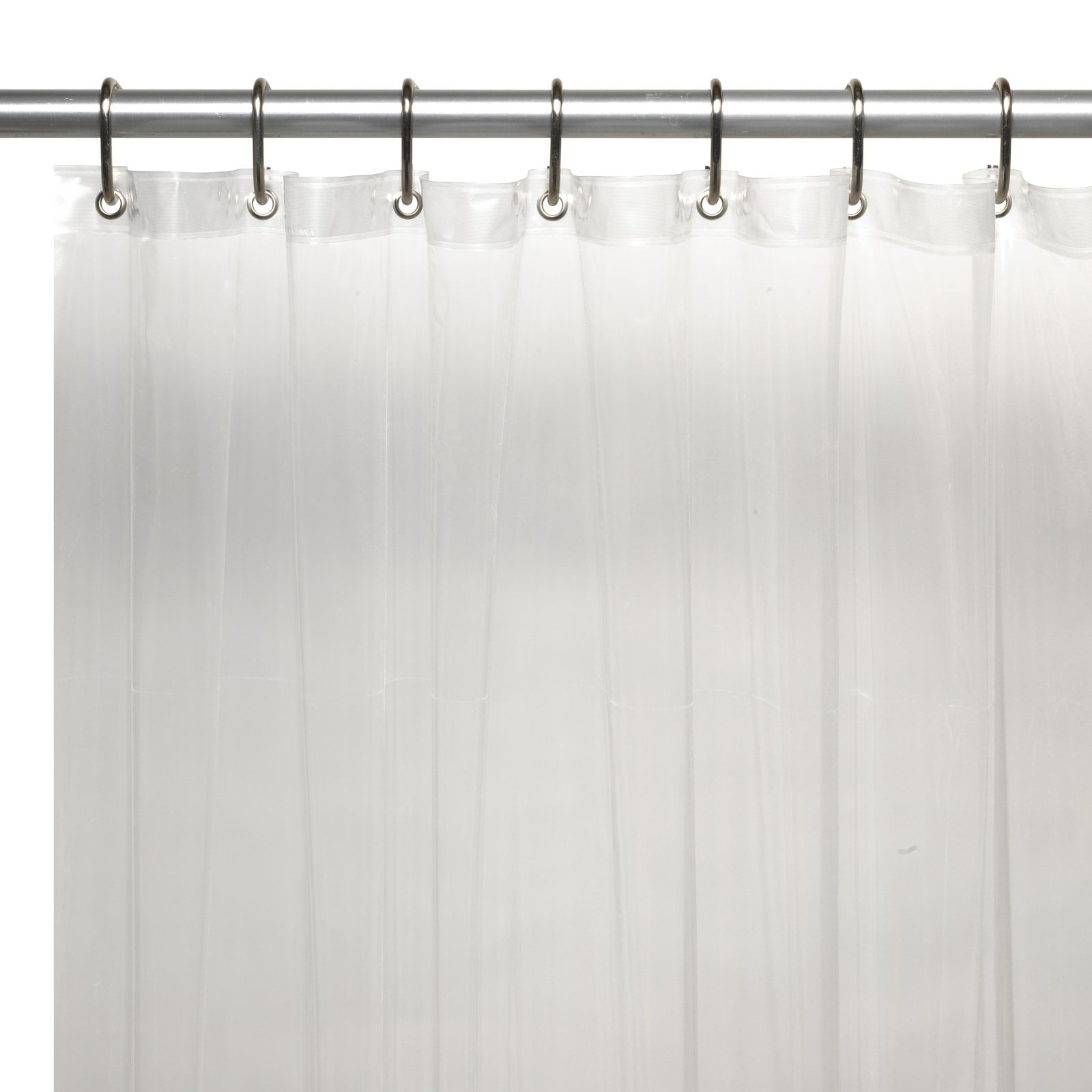Shower Stall Sized 54 X 78 Mildew Resistant 10 Gauge Vinyl Curtain Liner W Metal Grommets And Reinforced Mesh Header In Bone Com