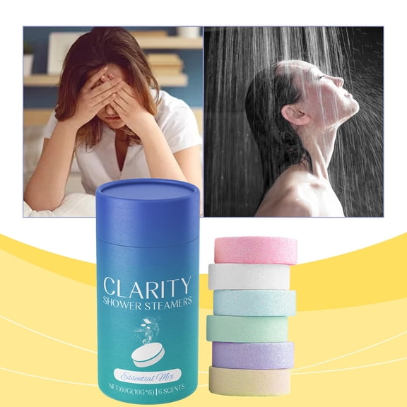 Shower Steamers Aromatherapy & Relaxing Shower Tablets, 6-Pack Variety Scents, Deeply Moisturizes, Cleanses and Refreshes, Portable for Travel, Hotel, Home Spa Experience, Gift Idea