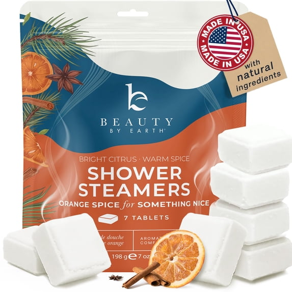 Shower Steamers Aromatherapy - USA Made with Orange & Fir Essential Oil, Boo Basket Stuffer, Fall Relaxation Gifts for Women & Men, Self Care Spa Day Essentials, Large Shower Tablets