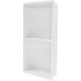 thumbnail image 1 of Shower Storage Shelf, Stainless Steel Shower Niche No Tile Needed, Niche for Shower Wall Recessed Niche Shower for Bathroom Storage for Kitchen, Living Room, Balconies, Office (12" x 24", White), 1 of 9