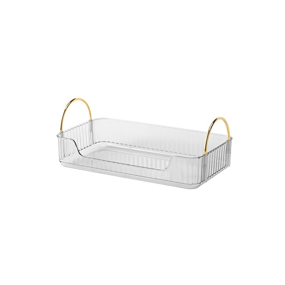 Shower Storage for Inside Shower Transparent Ribbon Handle Storage Box 30*17*11.5cm Countertop Cosmetics First Layer Shower Racks for Inside Shower