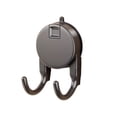 thumbnail image 1 of Shower Suction Cup Double Hooks - Dark Gray - Retractable No-Drill Hanger for Bathroom, Kitchen & Shower, Towel & Robe Organizer (1pc), 1 of 6