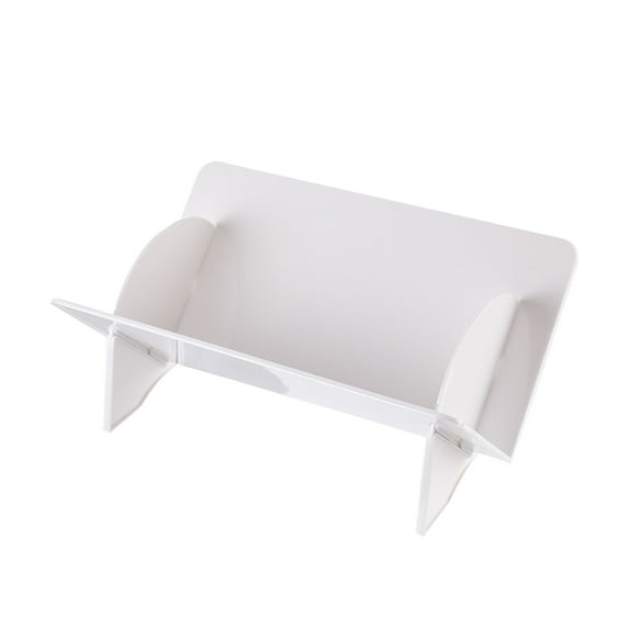 Shower Suction Hooks Book Stand Transparent Acrylic Desktop Bookshelf Book Desk Storage Student Children Reading Picture Book Shelf Curtain Rod Hooks White