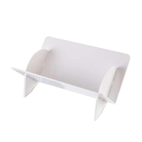 Shower Suction Hooks Book Stand Transparent Acrylic Desktop Bookshelf Book Desk Storage Student Children Reading Picture Book Shelf Curtain Rod Hooks White