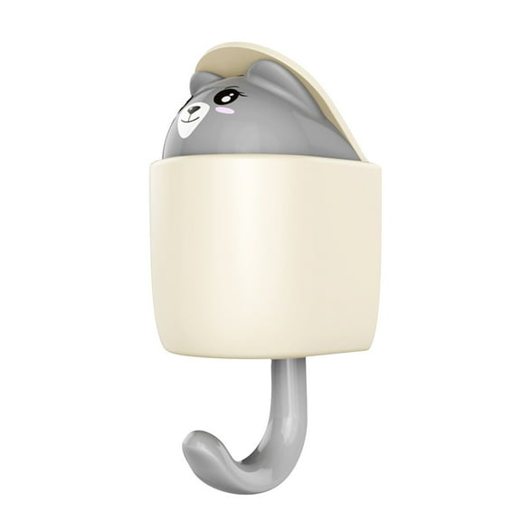 Shower Suction Hooks Creative Multi-functional Hook Household Strong Adhesive Wall Hanging Curtain Rod Hooks Gray