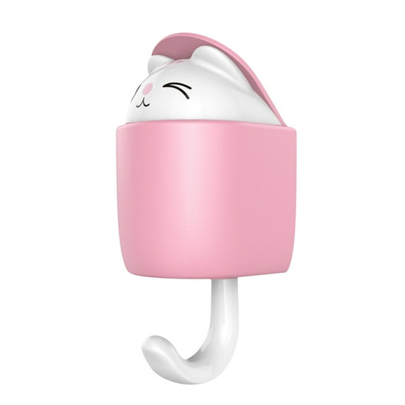 Shower Suction Hooks Creative Multi-functional Hook Household Strong Adhesive Wall Hanging Curtain Rod Hooks Pink