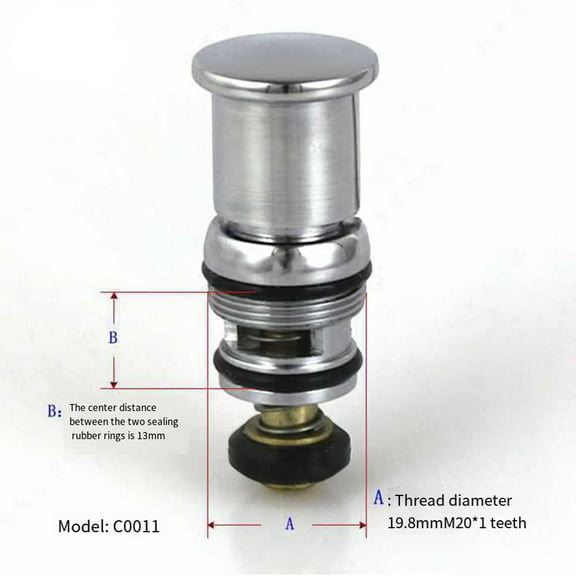 Shower Switch Valve Spring-Loaded Pull-up Water Diverter Triple Bathtub Copper Chrome Plating Corrosion-resistant