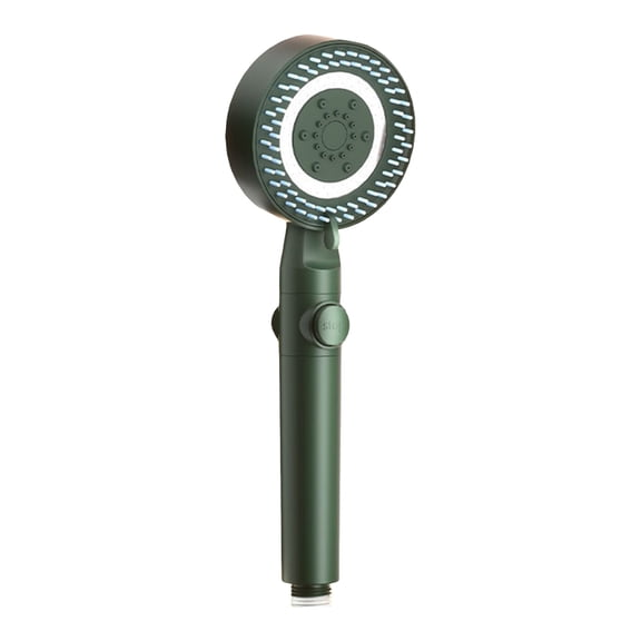 Shower System Multifunction Massage Showerhead with Pressurized Nozzle for Powerful Rain and Streams, Green