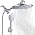 thumbnail image 1 of Rain Shower Head with 3-Mode Handheld Spray Combo, Dual Showerheads, All-Metal High-Pressure 10-Inch Rainfall Shower Head Set, Extension Arm with 3-Way Diverter, Brushed Nickel, 1 of 6