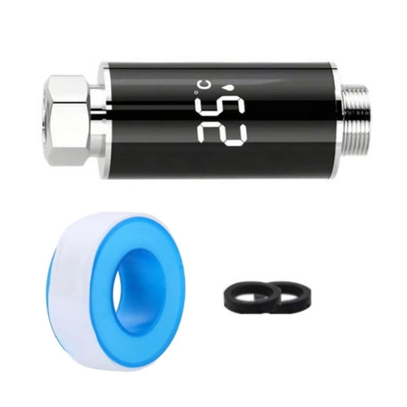 Shower Temperature Monitor LED Display Water Power Thermometers Enduring