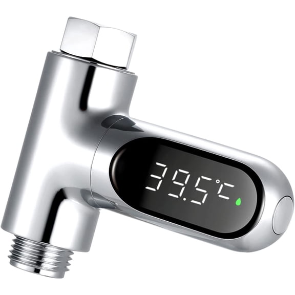 Shower Thermometer, Baby Bathtub Thermometer, Led Digital Shower Temperature Display, Celsius/Fahrenheit Display, 360 ° Rotating Screen, Kitchen, Home Bathroom