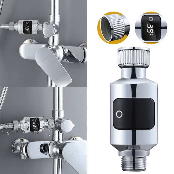 Shower Thermometer LED Digital Display Waterproof Water Thermometer Electronic Faucet Can Be Used For Bath Shower Thermometer Digital