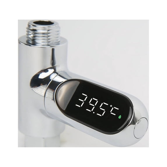 Shower Thermometer,Led Digital Display 360°Rotating Screen Baby Bath Water Power Support Fahrenheit Celsius Home Bathroom Kitchen Water Thermometer for Shower Bath Handheld Sprinkler Head