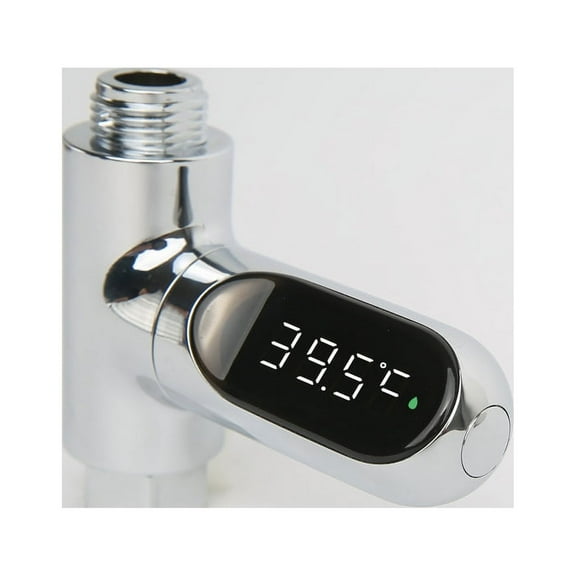 Shower Thermometer,Led Digital Display 360Rotating Screen Baby Bath Water Power Support Fahrenheit Celsius Home Bathroom Kitchen Water Thermometer for Shower Bath Handheld Sprinkler Head