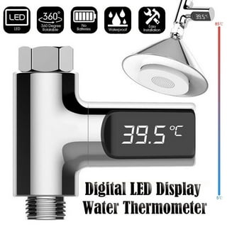 LynsaTac Shower Thermometer Instant-Read Thermometers for Bath, Water  Temperature Thermometer with 360°LED Digital Display Rotating Screen,  Suitable