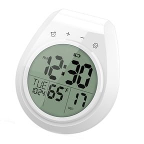 Shower Timer LCD Digital Clock 12/24 Hour Format Temperature Monitor Countdown Suction Cup Installation