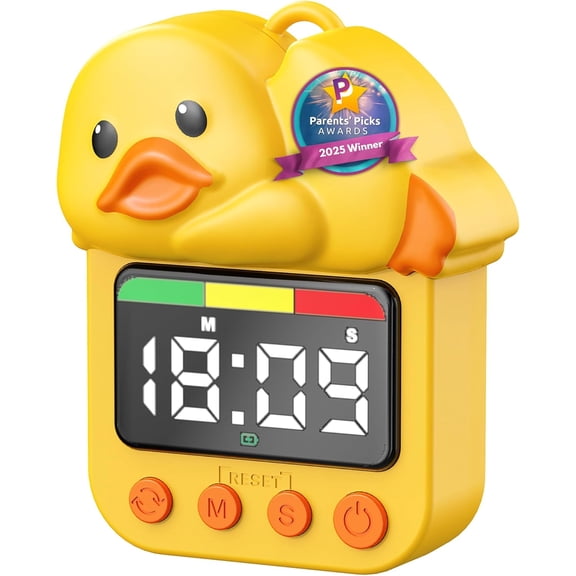 Shower Timer for Kids Waterproof Quacking Shower Timer Bathroom Duck Magnetic Charging