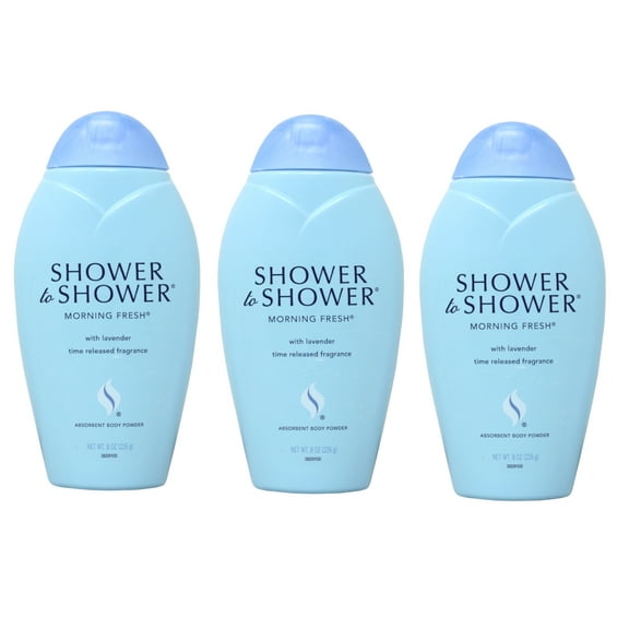 (3 pack) Shower To Shower Absorbent Body Powder Morning Fresh 8 oz Each