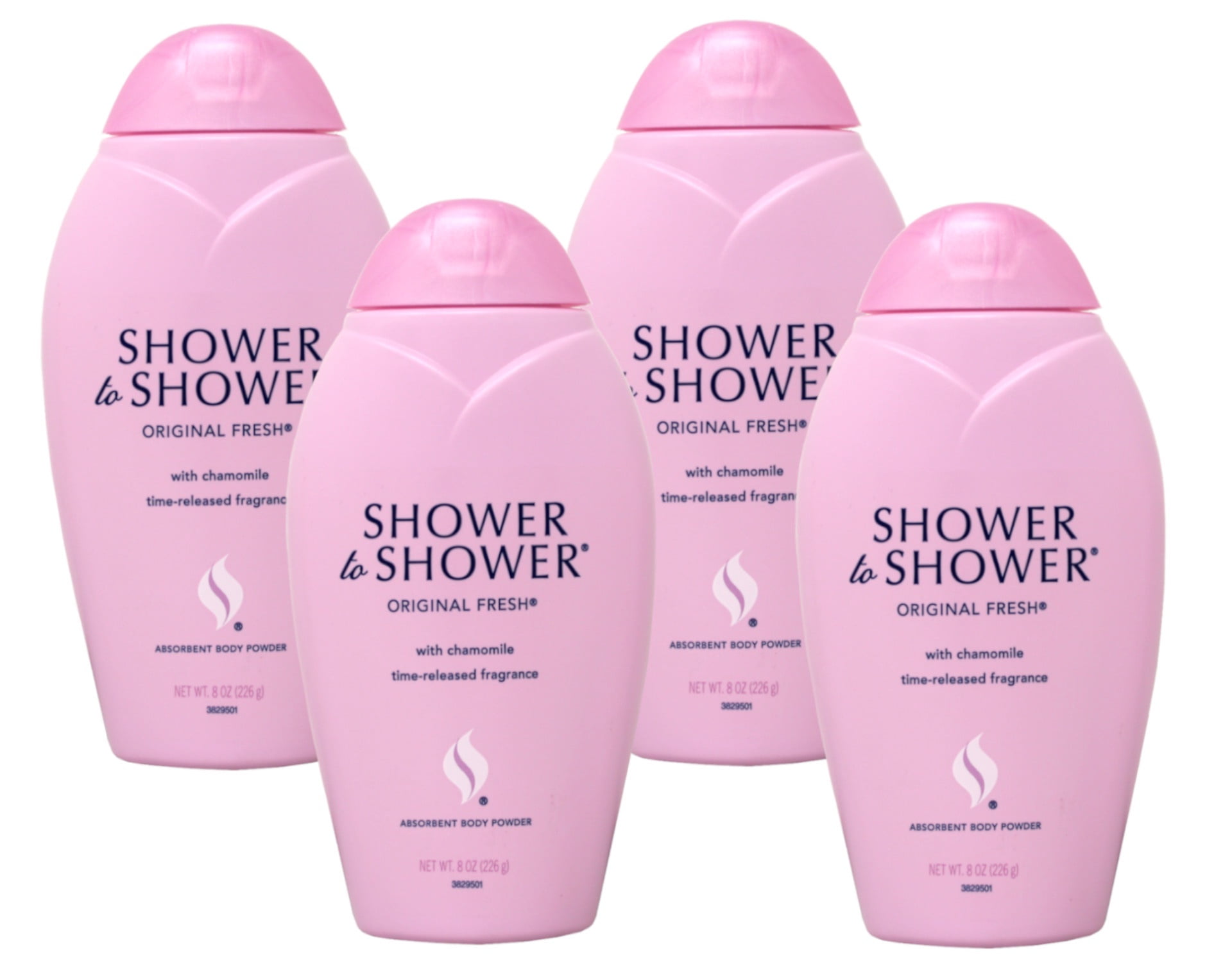 Shower Powder Container (4 pack) Shower To Shower Absorbent Body Powder Original Fresh with ...