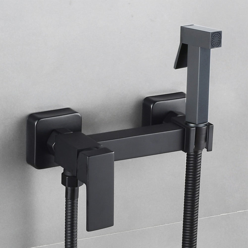 Shower Toilet Bidet Hanging Shower Head Hose Single Handle Brass Angle