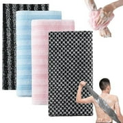 Shower Towel, Japanese Exfoliating Towel, Extra Long Exfoliating Washcloth for Men Women, Double-Sided Exfoliating Washcloth, Japanese Back Scrubber, Exfoliating Scrubber for Men & Women