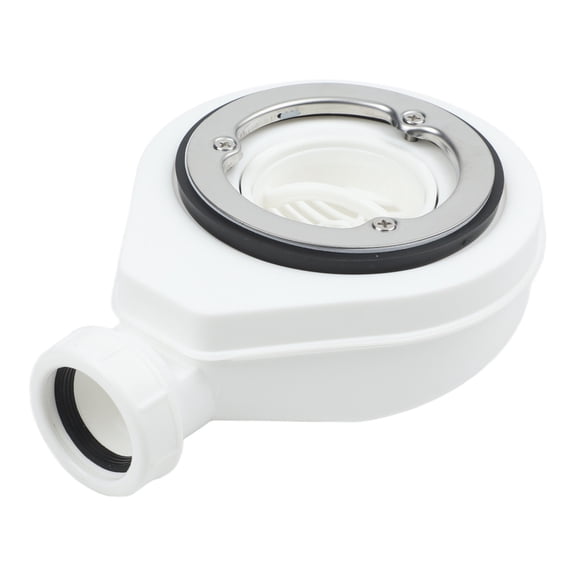 Shower Tray Drain Kit With 90Mm Diameter Siphon Outlet And Hair Filter, Low Profile 26Mm Height Polypropylene Construction For Efficient Bathroom Water Flow Easy Installation